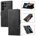 For Samsung Galaxy S24 Ultra 5G LC.IMEEKE Strong Magnetism Microfiber Leather Phone Case(Black) - 1