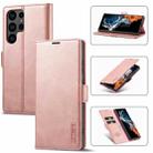 For Samsung Galaxy S24 Ultra 5G LC.IMEEKE Strong Magnetism Microfiber Leather Phone Case(Rose Gold) - 1