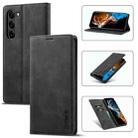 For Samsung Galaxy S24+ 5G LC.IMEEKE Strong Magnetism Microfiber Leather Phone Case(Black) - 1