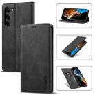 For Samsung Galaxy S24 5G LC.IMEEKE Strong Magnetism Microfiber Leather Phone Case(Black) - 1