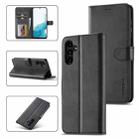 For Samsung Galaxy S23 FE 5G LC.IMEEKE Calf Texture Leather Phone Case(Black) - 1