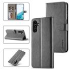 For Samsung Galaxy S23 FE 5G LC.IMEEKE Calf Texture Leather Phone Case(Grey) - 1