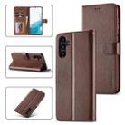 For Samsung Galaxy S23 FE 5G LC.IMEEKE Calf Texture Leather Phone Case(Coffee) - 1
