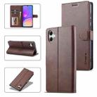 For Samsung Galaxy A05 LC.IMEEKE Calf Texture Leather Phone Case(Coffee) - 1