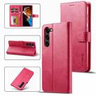 For Samsung Galaxy S24 5G LC.IMEEKE Calf Texture Leather Phone Case(Red) - 1