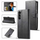 For Samsung Galaxy S24+ 5G LC.IMEEKE Calf Texture Leather Phone Case(Black) - 1