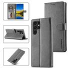 For Samsung Galaxy S24 Ultra 5G LC.IMEEKE Calf Texture Leather Phone Case(Grey) - 1
