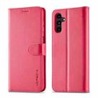 For Samsung Galaxy A55 5G LC.IMEEKE Calf Texture Leather Phone Case(Red) - 1