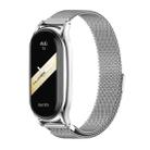 For Xiaomi Mi Band 8 Mijobs Plus Case Milan Magnetic Stainless Steel Watch Band(Silver) - 1