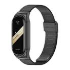 For Xiaomi Mi Band 8 Mijobs CS Case Milan Buckle Metal Watch Band(Black) - 1