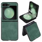 For Samsung Galaxy Z Flip5 Folding Leather Phone PC Case(Pine Needle Green) - 1