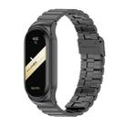 For Xiaomi Mi Band 8 Mijobs CS Case Bamboo Buckle Metal Watch Band(Black) - 1