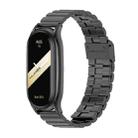 For Xiaomi Mi Band 8 Mijobs Plus Case Bamboo Buckle Metal Watch Band(Black) - 1