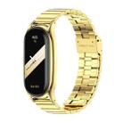 For Xiaomi Mi Band 8 Mijobs Plus Case Bamboo Buckle Metal Watch Band(Gold) - 1