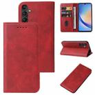 For Samsung Galaxy A34 5G Magnetic Closure Leather Phone Case(Red) - 1