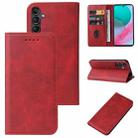 For Samsung Galaxy M54 Magnetic Closure Leather Phone Case(Red) - 1