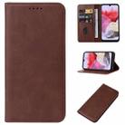 For Samsung Galaxy M34 5G Magnetic Closure Leather Phone Case(Brown) - 1