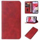 For Samsung Galaxy M34 5G Magnetic Closure Leather Phone Case(Red) - 1