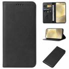 For Samsung Galaxy S24 5G Magnetic Closure Leather Phone Case(Black) - 1