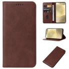 For Samsung Galaxy S24 5G Magnetic Closure Leather Phone Case(Brown) - 1