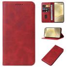 For Samsung Galaxy S24 5G Magnetic Closure Leather Phone Case(Red) - 1