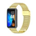 For Huawei Band 8 Mijobs Milan Buckle Stainless Steel Watch Band(Gold) - 1