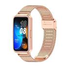 For Huawei Band 8 Mijobs Milan Buckle Stainless Steel Watch Band(Rose Gold) - 1