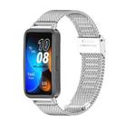 For Huawei Band 8 Mijobs Milan Buckle Stainless Steel Watch Band(Silver) - 1