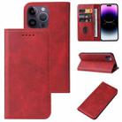 For iPhone 15 Pro Max Magnetic Closure Leather Phone Case(Red) - 1