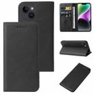 For iPhone 15 Plus Magnetic Closure Leather Phone Case(Black) - 1