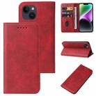 For iPhone 15 Plus Magnetic Closure Leather Phone Case(Red) - 1