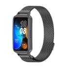 For Huawei Band 8 Mijobs Milan Magnetic Stainless Steel Watch Band(Black) - 1