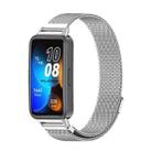 For Huawei Band 8 Mijobs Milan Magnetic Stainless Steel Watch Band(Silver) - 1