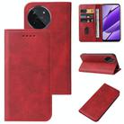 For Realme 11 4G Global Magnetic Closure Leather Phone Case(Red) - 1