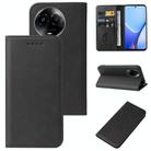 For Realme 11x Magnetic Closure Leather Phone Case(Black) - 1