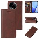 For Realme 11x Magnetic Closure Leather Phone Case(Brown) - 1