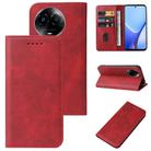 For Realme 11x Magnetic Closure Leather Phone Case(Red) - 1