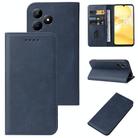 For Realme C51 Magnetic Closure Leather Phone Case(Blue) - 1