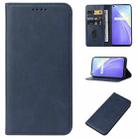 For Realme 6 Magnetic Closure Leather Phone Case(Blue) - 1