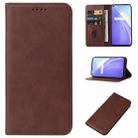 For Realme 6 Magnetic Closure Leather Phone Case(Brown) - 1