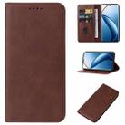 For Realme 12 Pro / 12 Pro+ Magnetic Closure Leather Phone Case(Brown) - 1