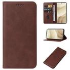 For Realme GT5 Pro Magnetic Closure Leather Phone Case(Brown) - 1