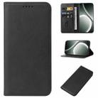 For Realme GT Neo6 SE Magnetic Closure Leather Phone Case(Black) - 1