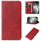 For Realme GT Neo6 SE Magnetic Closure Leather Phone Case(Red) - 1