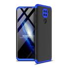 For Xiaomi Redmi Note 9 4G International Version / Redmi 10X 4G GKK Three Stage Splicing Full Coverage PC Protective Case(Black Blue) - 1