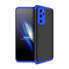 For Huawei P40 GKK Three Stage Splicing Full Coverage PC Protective Case(Black Blue) - 1