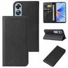 For OPPO A17 / A17K Magnetic Closure Leather Phone Case(Black) - 1