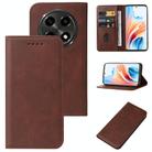 For OPPO A2 Pro Magnetic Closure Leather Phone Case(Brown) - 1