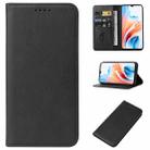 For OPPO A2m Magnetic Closure Leather Phone Case(Black) - 1