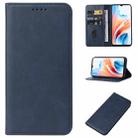 For OPPO A2m Magnetic Closure Leather Phone Case(Blue) - 1